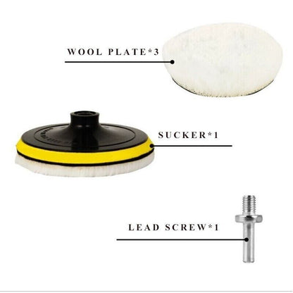 5PCS Wool Polishing Pad Kit