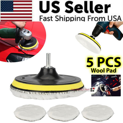 5PCS Wool Polishing Pad Kit