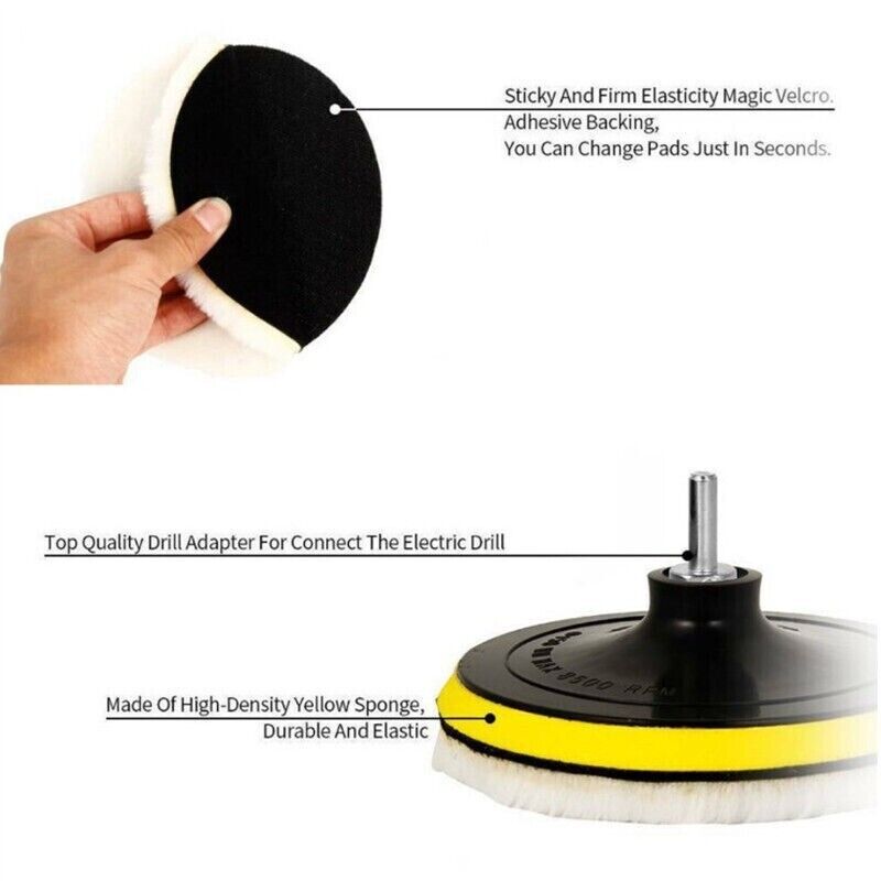 5PCS Wool Polishing Pad Kit