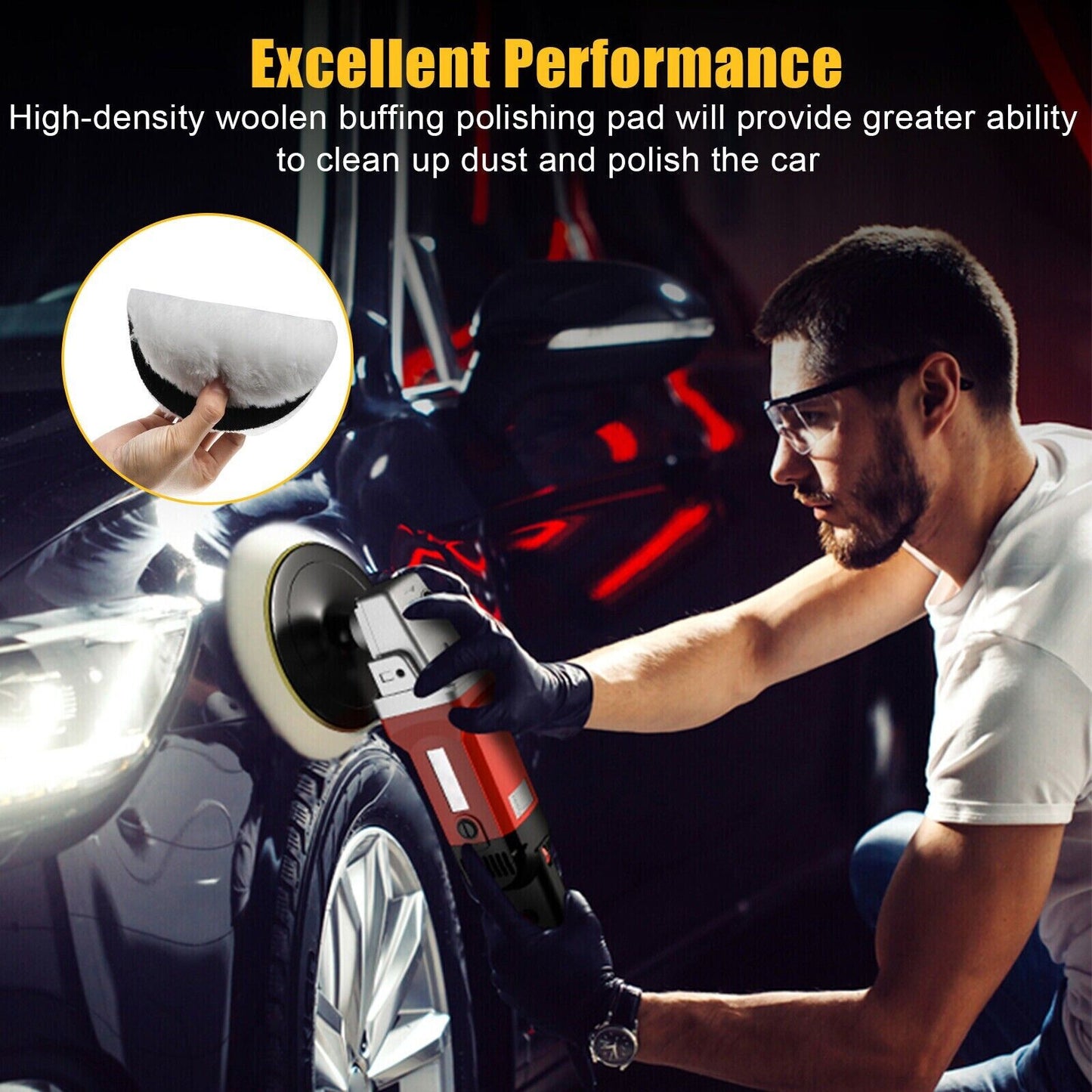 5PCS Wool Polishing Pad Kit
