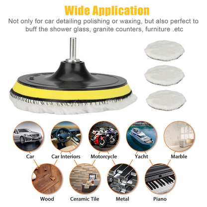 5PCS Wool Polishing Pad Kit